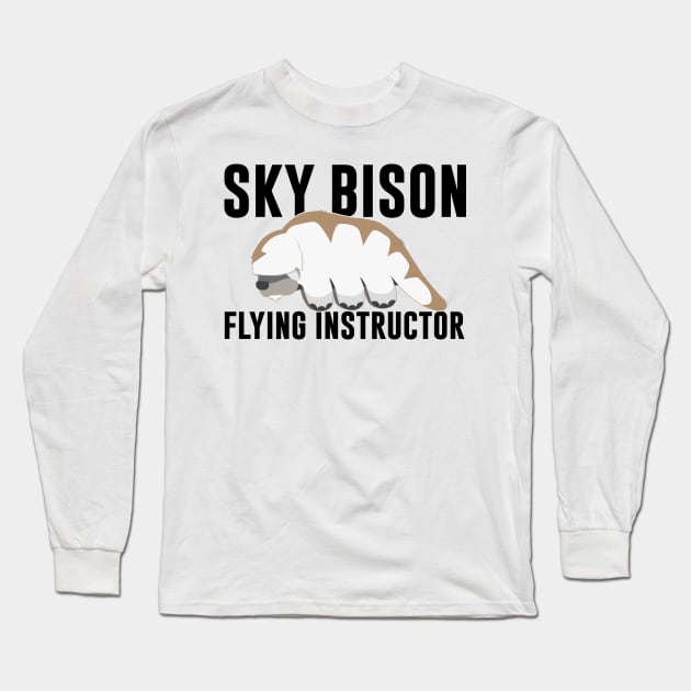 Sky Bison Flying Instructor Long Sleeve T-Shirt by artsylab